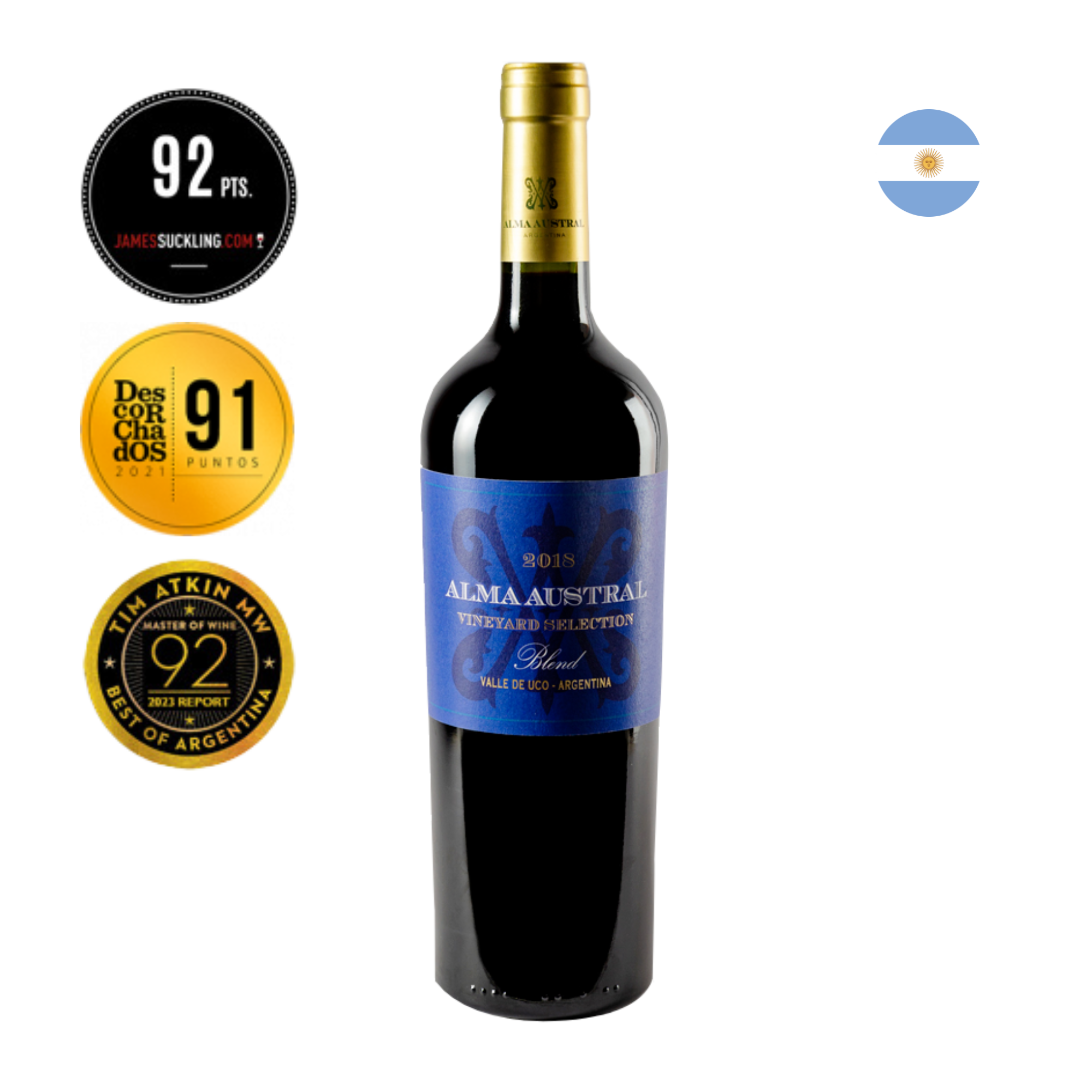Kit Caixa de Madeira com 4 Vinhos Alma Austral