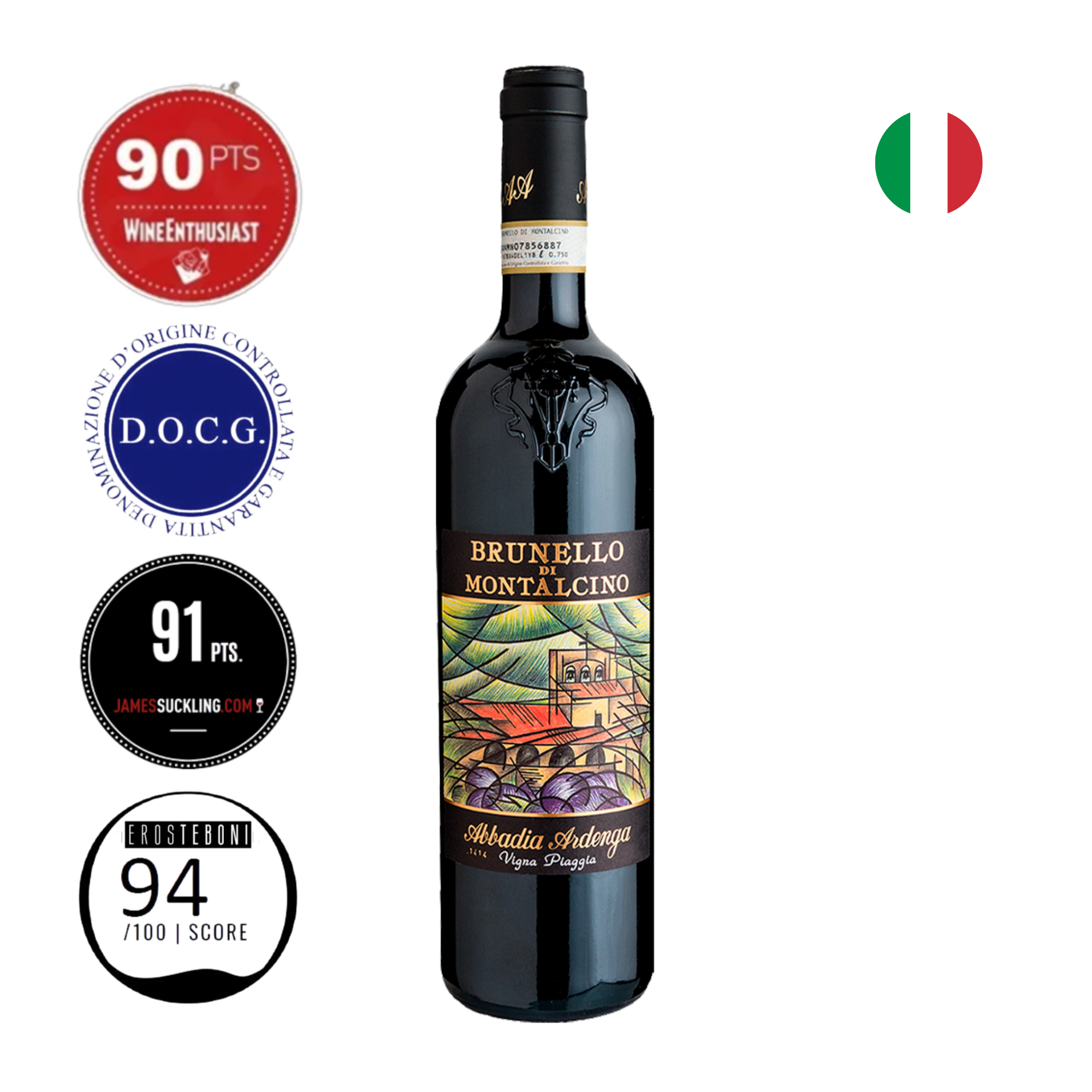 Abbadia Ardenga Vinho Brunello di Montalcino Vigna Piaggia 2018