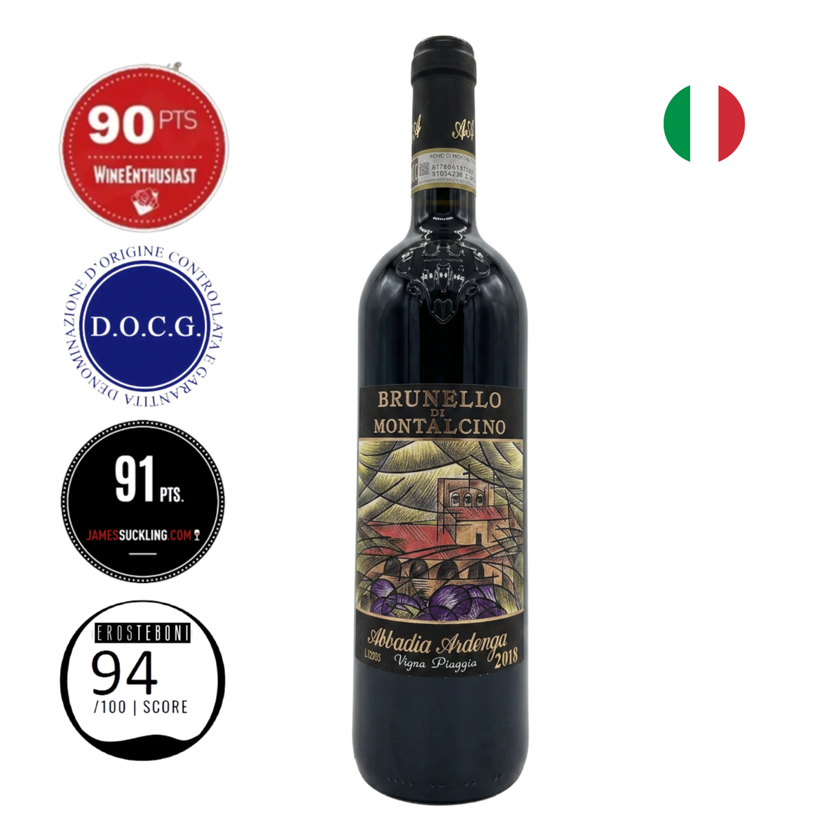 Abbadia Ardenga Vinho Brunello di Montalcino Vigna Piaggia 2018