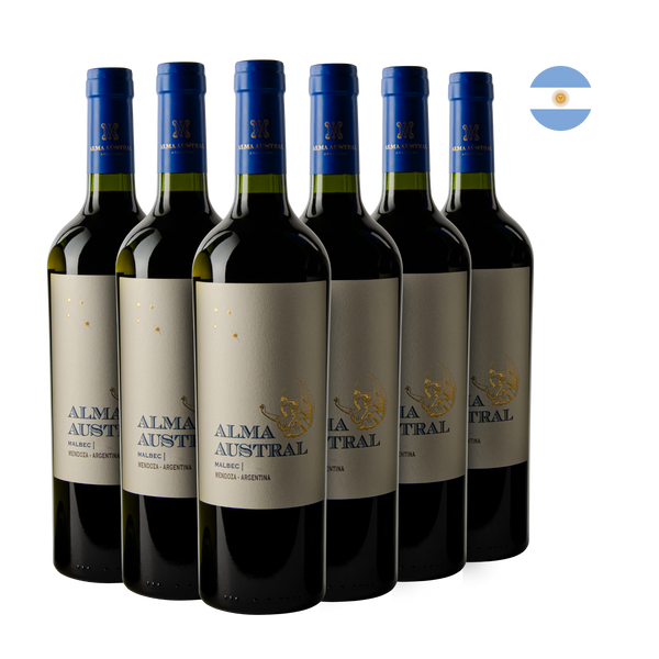 Kit 6 Alma Austral Vinho Malbec 2020