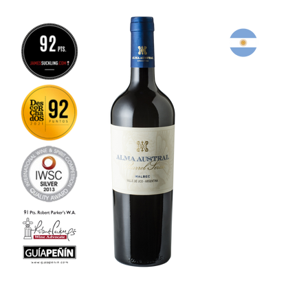 Kit Caixa de Madeira com 4 Vinhos Alma Austral