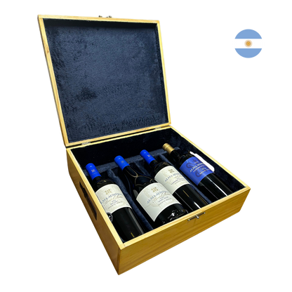 Kit Caixa de Madeira com 4 Vinhos Alma Austral