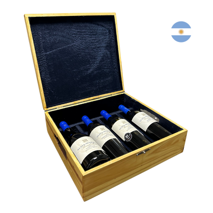 Kit Caixa de Madeira com 4 Vinhos Alma Austral Barrel Series